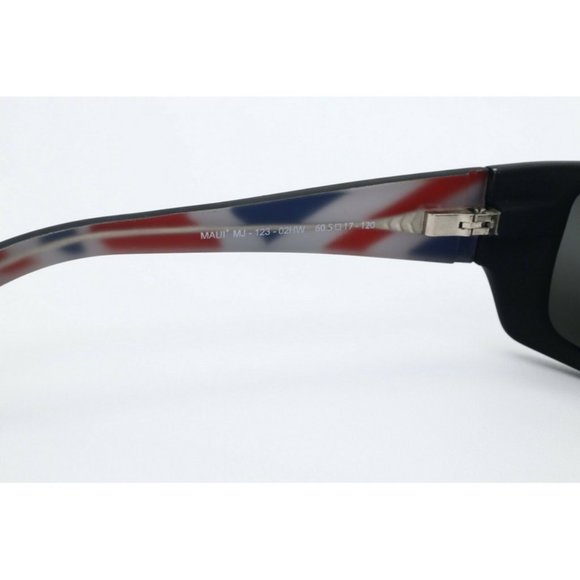 Maui Jim Wassup MJ 123-02HW Square Black Sunglasses Polarized Gray 60.5mm (B) - Picture 6 of 7